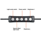 26cm RGB LED Selfie Ring Fill Light with Tripod- USB Powered_11