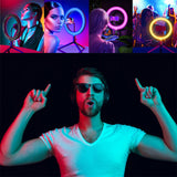 26cm RGB LED Selfie Ring Fill Light with Tripod- USB Powered_4
