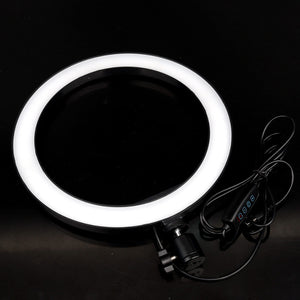 26cm Dimmable LED Selfie Ring Light with Tripod_0