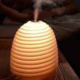 USB Interface Round LED Bedside Night Light Humidifier and Diffuser_0