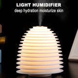 USB Interface Round LED Bedside Night Light Humidifier and Diffuser_4
