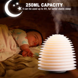 USB Interface Round LED Bedside Night Light Humidifier and Diffuser_8