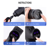 6 Heads Muscle Tissue Massager Massage Gun- AU, EU, UK, US Plug_5