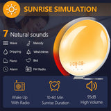 Creative Digital Alarm Clock Sunset and Sunlight Simulator- USB Powered_8