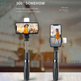 2-in-1 Foldable Monopod and Tripod with Remote Control Shutter Fill Light_6