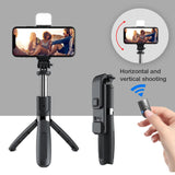 2-in-1 Foldable Monopod and Tripod with Remote Control Shutter Fill Light_8