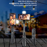 2-in-1 Foldable Monopod and Tripod with Remote Control Shutter Fill Light_3