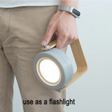 USB Rechargeable LED Retractable Folding Lamp Portable Wooden Night Light_1