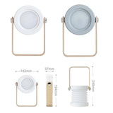 USB Rechargeable LED Retractable Folding Lamp Portable Wooden Night Light_3