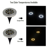 Pack of 4 Solar Powered LED Outdoor Solar Garden Ground Lights_1