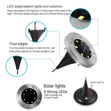 Pack of 4 Solar Powered LED Outdoor Solar Garden Ground Lights_3