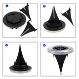 Pack of 4 Solar Powered LED Outdoor Solar Garden Ground Lights_5