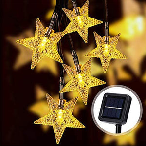Solar-Powered LED 5-point Star String Lights Outdoor Decorative Lights_11