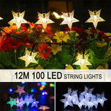 Solar-Powered LED 5-point Star String Lights Outdoor Decorative Lights_8