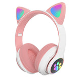 Flashing Light BT Wireless Cat Ear Headset with Mic- USB Charging_1