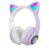 Flashing Light BT Wireless Cat Ear Headset with Mic- USB Charging_13