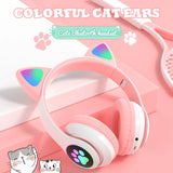 Flashing Light BT Wireless Cat Ear Headset with Mic- USB Charging_14