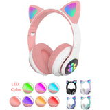 Flashing Light BT Wireless Cat Ear Headset with Mic- USB Charging_9