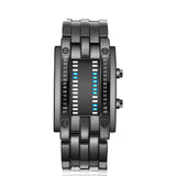 Creative Binary Watch LED Digital Display Buckle Type Lock Wristwatch_0
