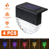4-pc Outdoor Solar LED Deck Light Garden Decoration Wall and Step Light_12