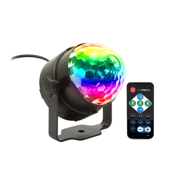 Remote Controlled RGB Voice Activated Rotating Crystal Light- US, UK, EU Plug_0