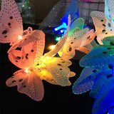 Fiber Optics Butterfly String Lights 12 LED Outdoor Decoration Lights_11