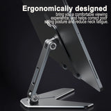 Metal Foldable Tablet Tabletop Vertical Stand with Adjustable Angle_5