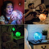 Moon Light Starry Sky Night Lamp for Children’s Bedroom- USB Powered_1