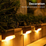 LED Light Solar Powered Staircase Step Light for Outdoor Use_5