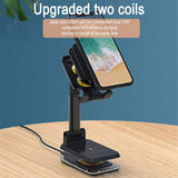 10W QI Charging Stand Telescopic Desktop Phone Bracket- USB Powered_13