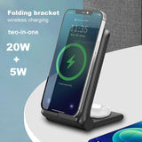 2-in-1 Foldable QI Enabled Fast Wireless Charger- USB Powered_7