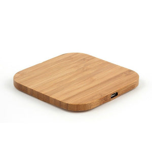 Wireless Wooden Charging Pad for QI Enabled Devices- USB Cable_0