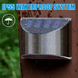 2 Packs Solar Powered Outdoor Wall Lamp Garden Step Light_10