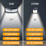 308 LED Human Body Induction Solar Powered Outdoor Lamp_5