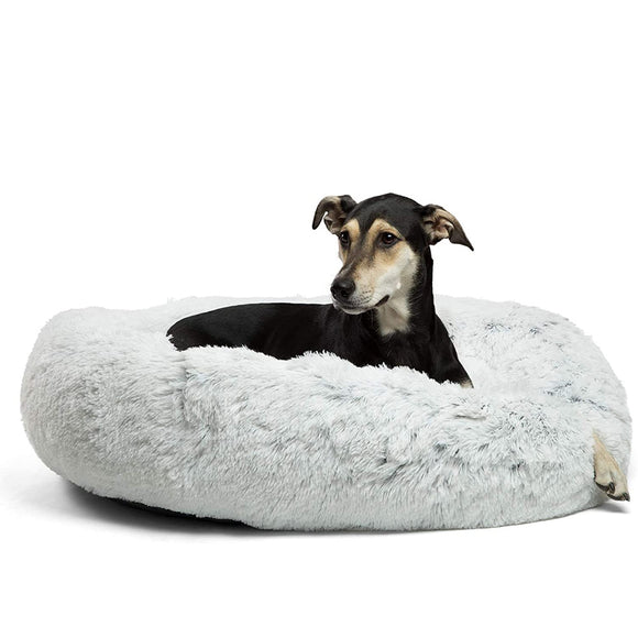 Machine Washable Calming Donut Cat and Dog Pet Bed_0