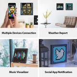 Pixel Bluetooth Photo Frame with Colorful LED Wall Clock- USB Charging_12