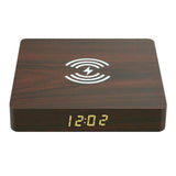Portable Wooden Charging Pad and Digital Alarm Clock- USB Powered_7