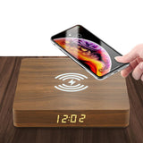 Portable Wooden Charging Pad and Digital Alarm Clock- USB Powered_9
