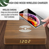 Portable Wooden Charging Pad and Digital Alarm Clock- USB Powered_12