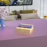 Portable Wooden Charging Pad and Digital Alarm Clock- USB Powered_5