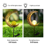 Crescent Hollow Half Moon Solar Powered Stake Lights_5