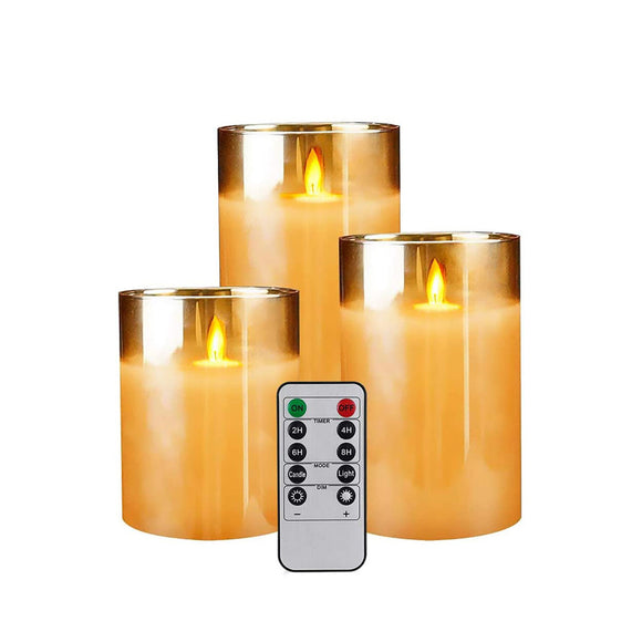 Battery Powered Flameless Flickering LED Wickless Candle_0