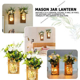 Remote Controlled Rustic Wall Mason Jar Scone Fairy Lights- Battery Powered_14