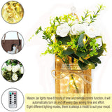 Remote Controlled Rustic Wall Mason Jar Scone Fairy Lights- Battery Powered_4