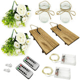 Remote Controlled Rustic Wall Mason Jar Scone Fairy Lights- Battery Powered_5