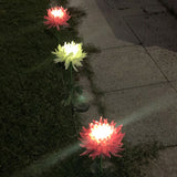 Waterproof Solar Powered Chrysanthemum Garden Stake Lights_8