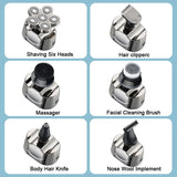 6 Blade USB Rechargeable Electric Hair Clipper Body Hair Shaver_6