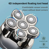 6 Blade USB Rechargeable Electric Hair Clipper Body Hair Shaver_18