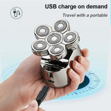 6 Blade USB Rechargeable Electric Hair Clipper Body Hair Shaver_3