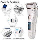 USB Charging Electric Waterproof Hair Trimmer Shaver with LCD Display_9